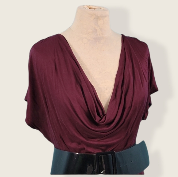 Boss by Hugo Boss Plum Scoop Neck Fall/Winter Top Large - Picture 8 of 14